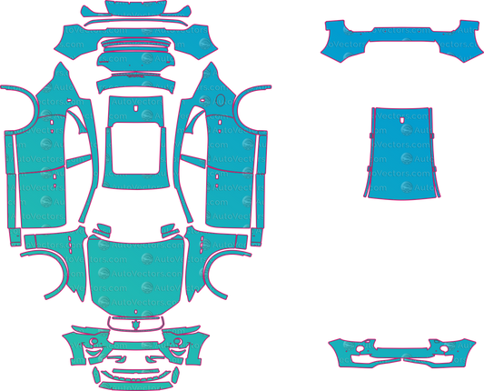Maserati Levante Modena (From 2022) SUV – pre-cut PPF pattern templates, instant digital download vector cut files (CDR, AI, PDF, SVG)