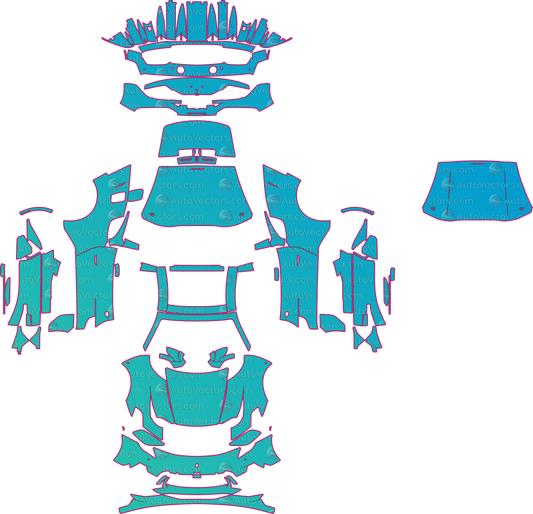 Maserati MC20 Cielo (From 2024) Convertible – pre-cut PPF pattern templates, instant digital download vector cut files (CDR, AI, PDF, SVG)