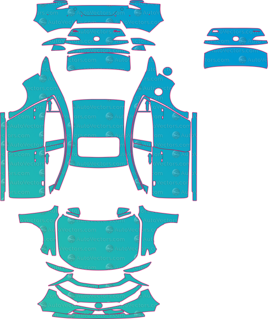 Mazda 3 Base (From 2019) Sedan – pre-cut PPF pattern templates, instant digital download vector cut files (CDR, AI, PDF, SVG)
