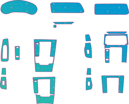 Mazda 3 BP BASE (From 2022) Interior – interior pre-cut PPF pattern templates, instant digital download vector cut files (CDR, AI, PDF, SVG)