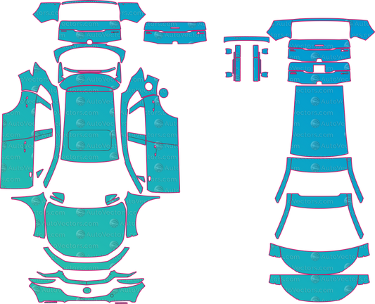 Mazda CX-30 (From 2019) SUV – pre-cut PPF pattern templates, instant digital download vector cut files (CDR, AI, PDF, SVG)