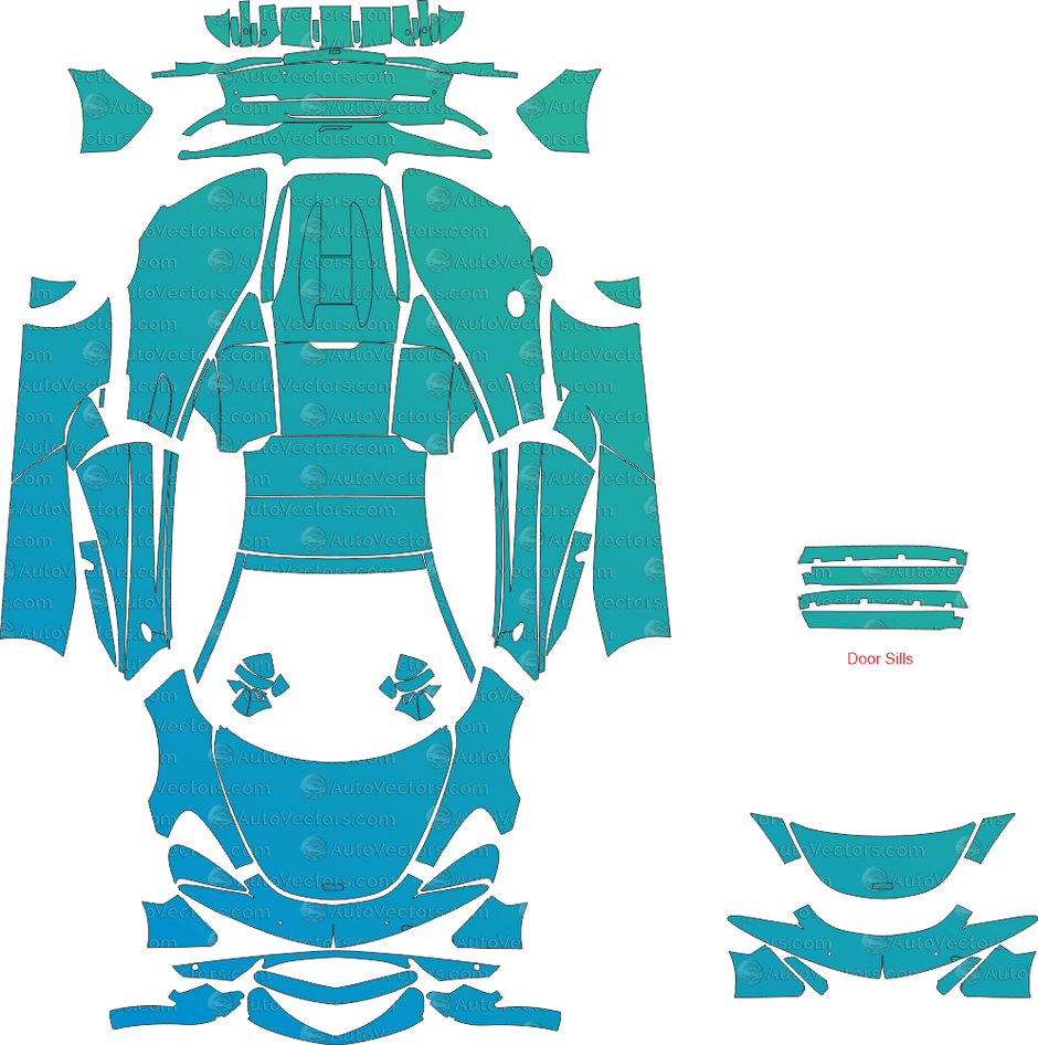 McLaren 570S Pre-Cut PPF Templates digital instant download – AutoVectors