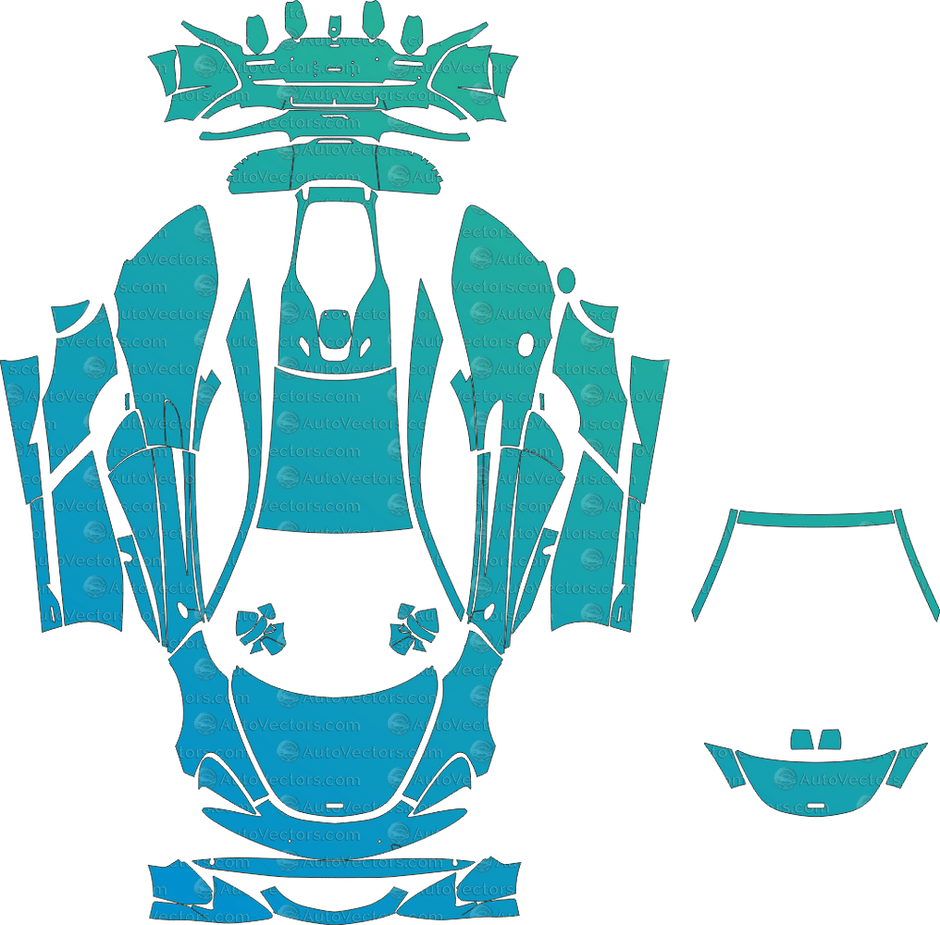 McLaren 600LT Pre-Cut PPF Templates digital instant download – AutoVectors