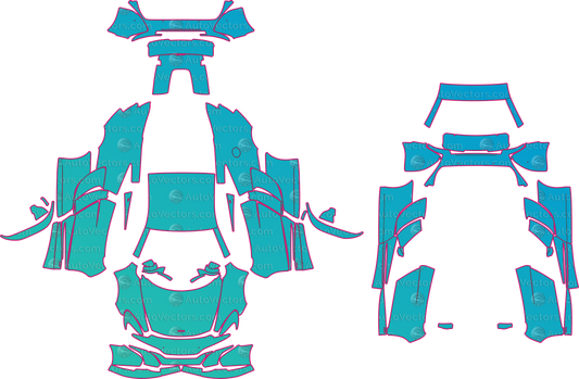 McLaren 650S (From 2014) Coupe – pre-cut PPF pattern templates, instant digital download vector cut files (CDR, AI, PDF, SVG)