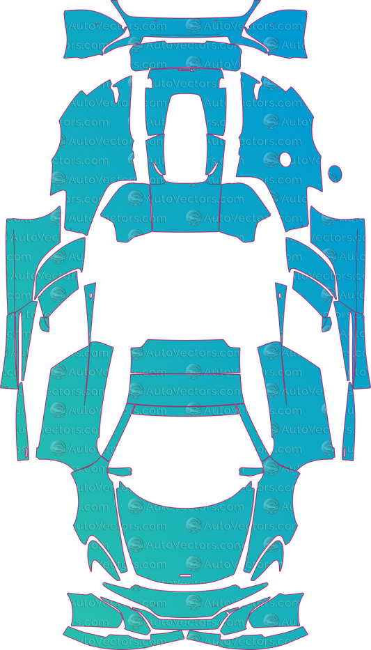 McLaren 650S (From 2014) Spider – pre-cut PPF pattern templates, instant digital download vector cut files (CDR, AI, PDF, SVG)