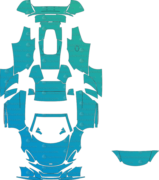 McLaren 650S Spider (From 2014) pre-cut PPF vector template download