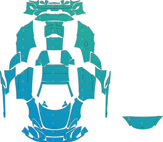 McLaren 675LT Spider (From 2016) Convertible pre-cut PPF vector template download