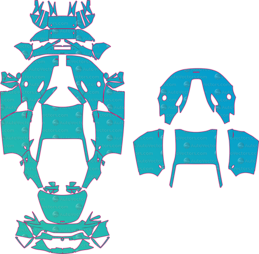 McLaren Artura (From 2023) Coupe – pre-cut PPF pattern templates, instant digital download vector cut files (CDR, AI, PDF, SVG)