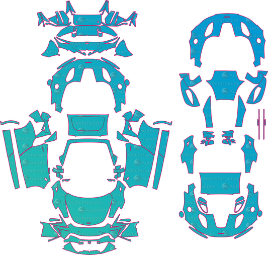 McLaren Artura (From 2023) Spider – pre-cut PPF pattern templates, instant digital download vector cut files (CDR, AI, PDF, SVG)