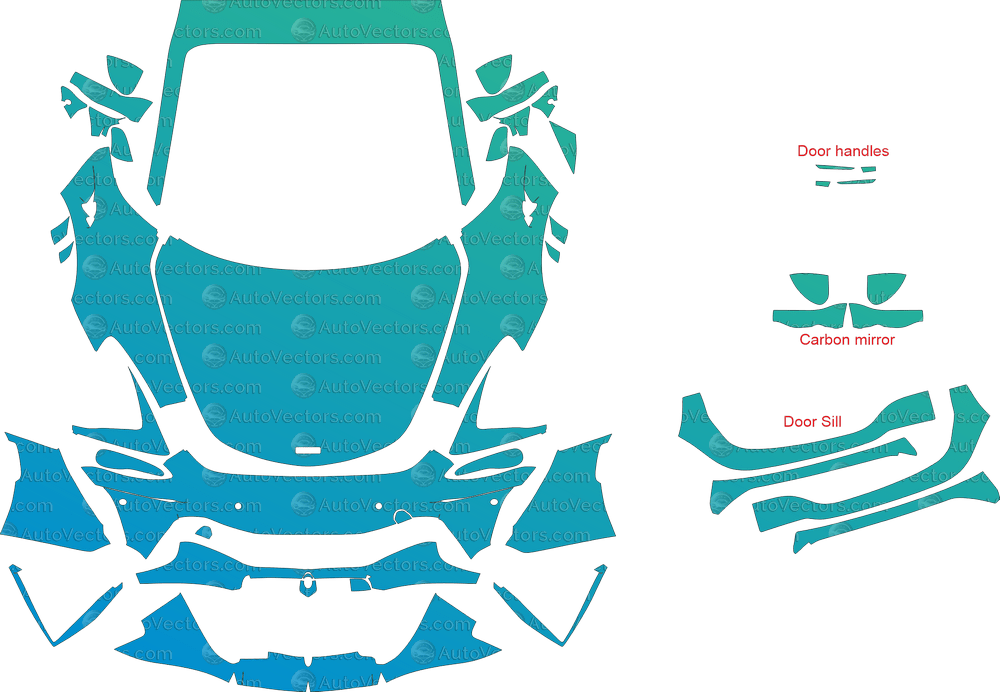 McLaren Artura (From 2022) Coupe pre-cut PPF vector template download