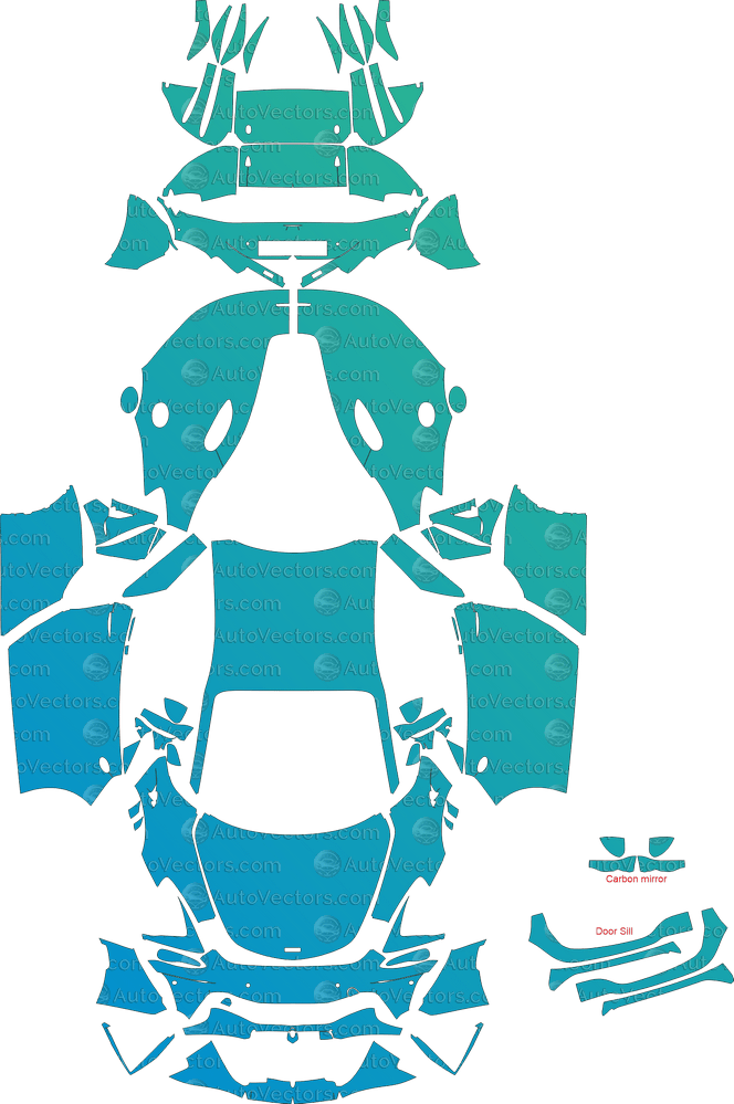 McLaren Artura (From 2022) Coupe pre-cut PPF vector template download