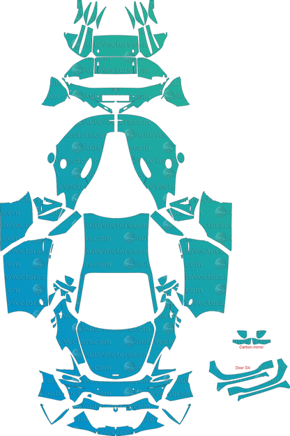 McLaren Artura (From 2022) Coupe pre-cut PPF vector template download