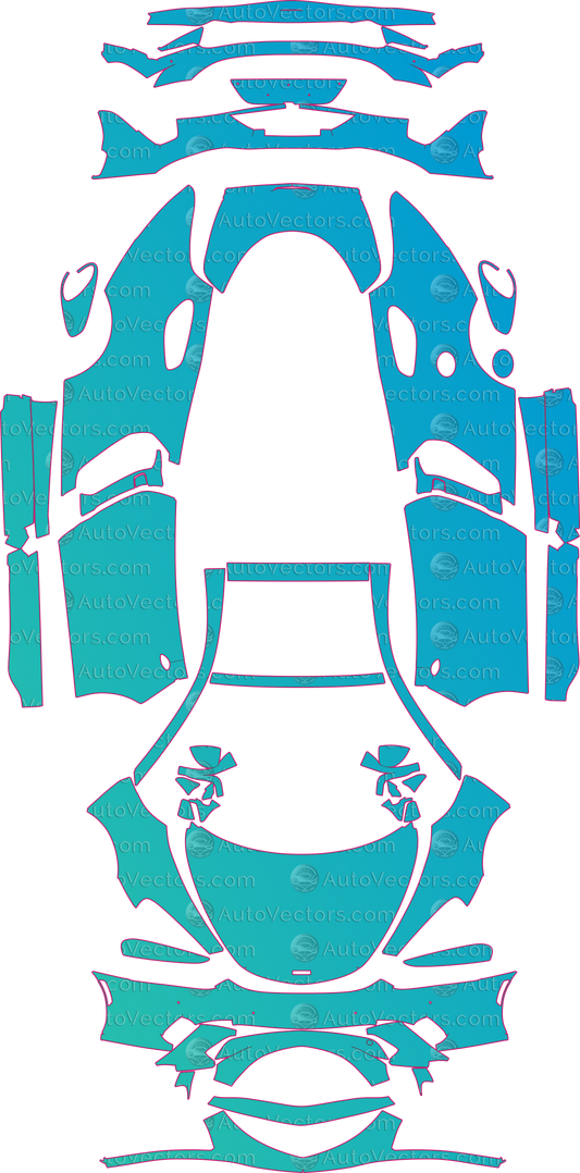 McLaren GT (From 2019) Coupe – pre-cut PPF pattern templates, instant digital download vector cut files (CDR, AI, PDF, SVG)