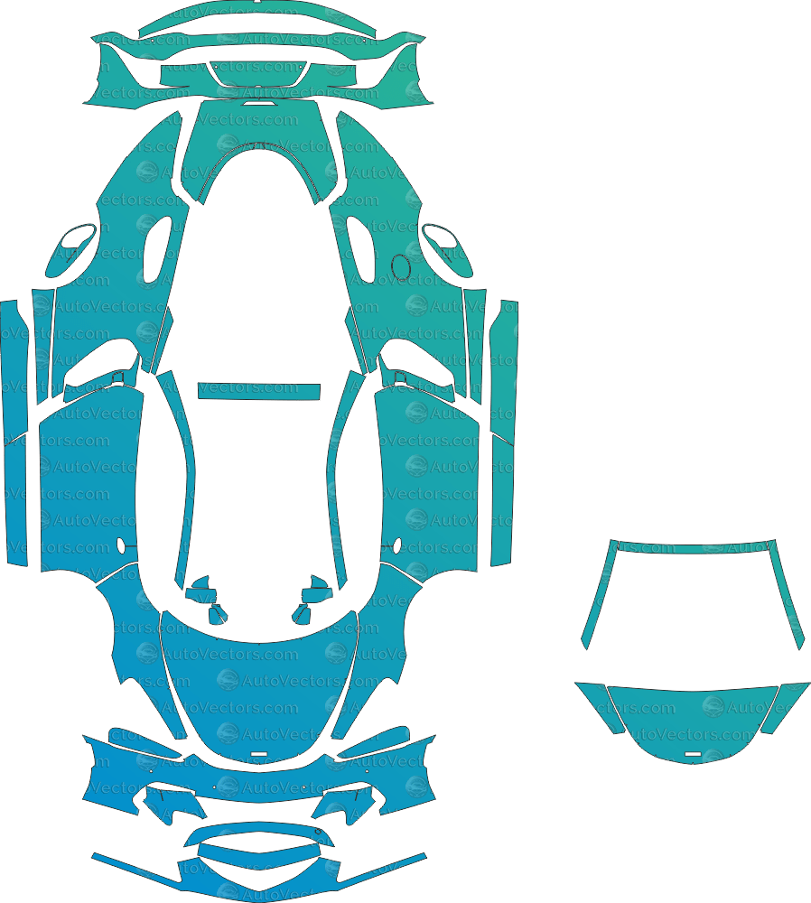 McLaren GT Pre-Cut PPF Templates digital instant download – AutoVectors