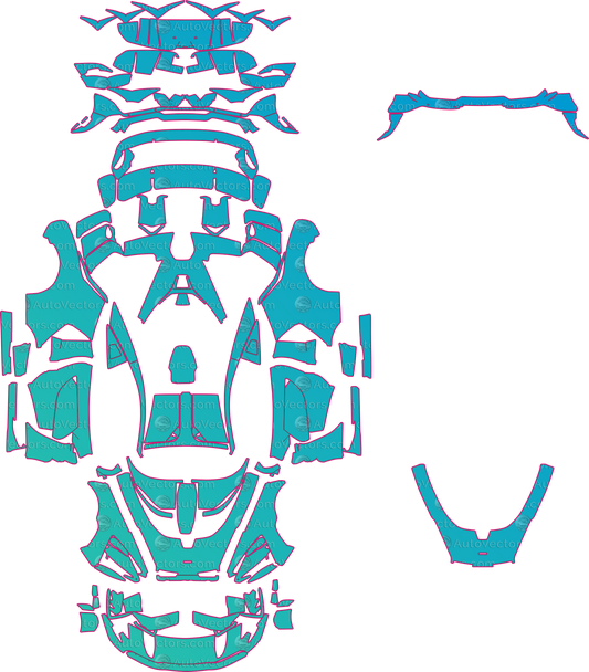 McLaren Senna Base (From 2018) Coupe – pre-cut PPF pattern templates, instant digital download vector cut files (CDR, AI, PDF, SVG)