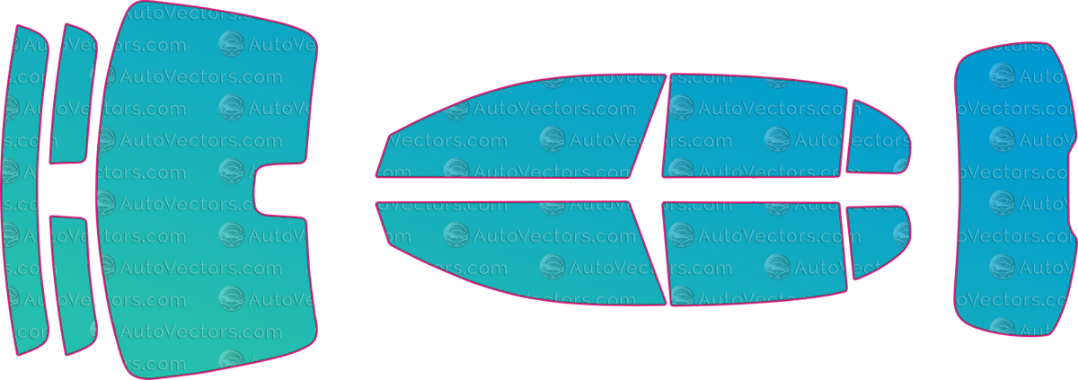 Mercedes-Benz A-Class (From 2018) Hatchback window tint template layout