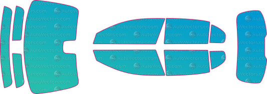 Mercedes-Benz A-Class (From 2018) Hatchback window tint template layout