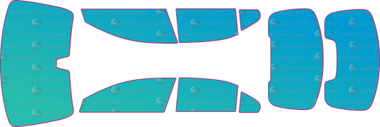 Mercedes-Benz A-Class (From 2019) Sedan window tint template layout