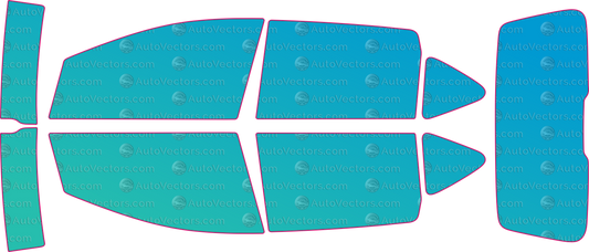 Mercedes-Benz A-Class 5 Dr (From 2004) Hatchback window tint template layout