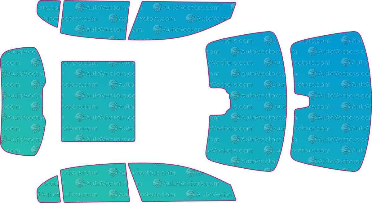 Mercedes-Benz A-Class A35 (From 2019) Hatchback window tint template layout