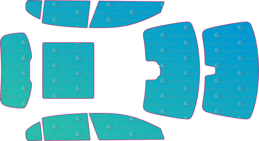Mercedes-Benz A-Class A35 (From 2019) Hatchback window tint template layout