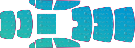 Mercedes-Benz A-Class A35 (From 2019) Sedan window tint template layout