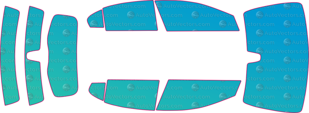 Mercedes-Benz A-Class Base (From 2012) window tint template layout