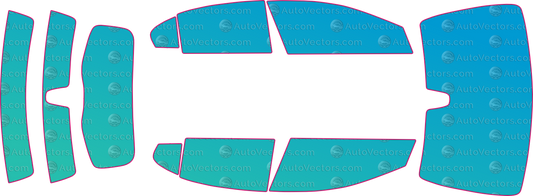 Mercedes-Benz A-Class Base (From 2012) window tint template layout