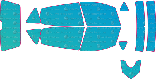 Mercedes-Benz A-Class Long (From 1998) Coupe window tint template layout