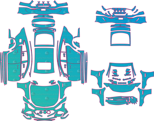 Mercedes-Benz AMG GT 63 S 4-Door LCI (From 2023) Coupe Pre-Cut PPF Pattern Templates – pre-cut PPF pattern templates, digital download vector files (CDR, AI, PDF, DXF, SVG)