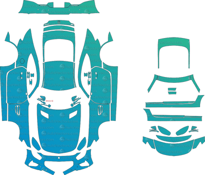 Mercedes-Benz AMG GT S w Aero Kit C190 (From 2016) Coupe Pre-Cut PPF Pattern Templates