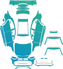 Mercedes-Benz C-Class AMG Line W206 (From 2022) Limousine Pre-Cut PPF Pattern Templates