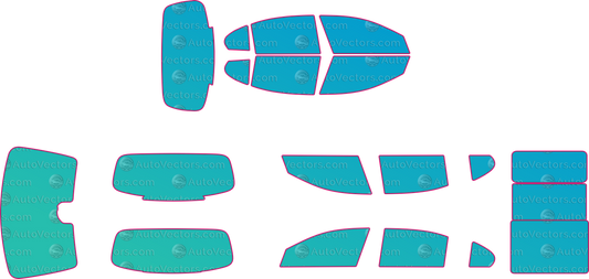 Mercedes-Benz C Class W206 (2022-2026) Sedan Window Tint Pre-cut Templates – window tint pre-cut templates, digital download vector files (CDR, AI, PDF, DXF, SVG)