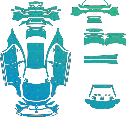 Mercedes - Benz CLA 35 AMG C118 (From 2024) 4 - door coupe Pre - cut Pattern Templates pre - cut PPF template digital file download