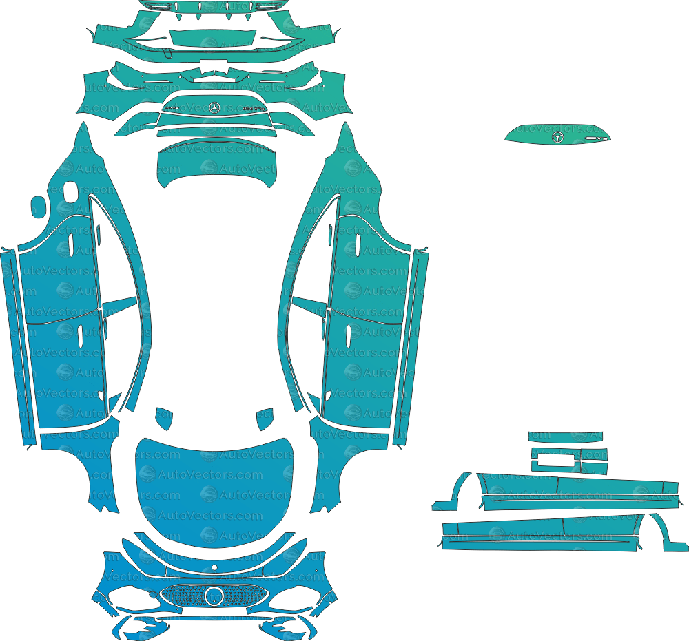 Mercedes - Benz CLA AMG Line C178 (From 2025) 4 - door coupe Pre - cut Pattern Templates pre - cut PPF template digital file download