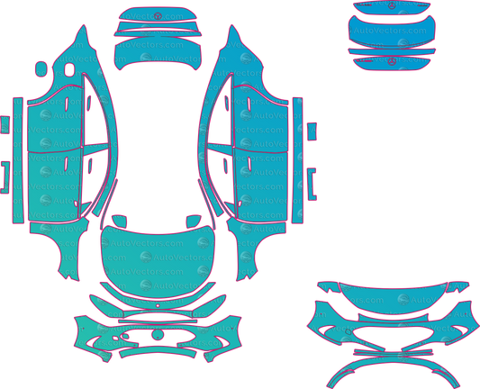 Mercedes-Benz CLA Base (From 2026) Sedan – pre-cut PPF pattern templates, instant digital download vector cut files (CDR, AI, PDF, SVG)
