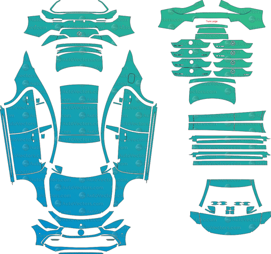 Mercedes - Benz CLA Coupe AMG Line C118 (From 2024) Coupe Pre - cut Pattern Templates pre - cut PPF template digital file download