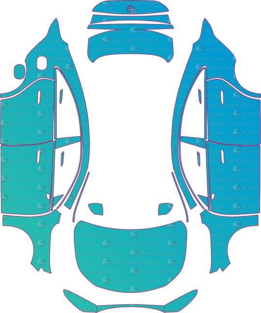 Mercedes-Benz CLA EQ Base (From 2026) Sedan – pre-cut PPF pattern templates, instant digital download vector cut files (CDR, AI, PDF, SVG)