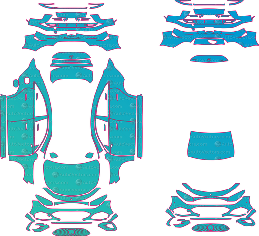 Mercedes-Benz CLA EQ C174 AMG LINE (From 2026) Sedan – pre-cut PPF pattern templates, instant digital download vector cut files (CDR, AI, PDF, SVG)