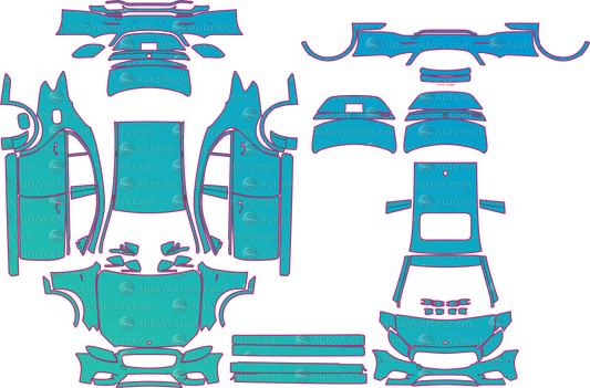 Mercedes-Benz E-Class W213 AMG Line (From 2016) Sedan – pre-cut PPF pattern templates, instant digital download vector cut files (CDR, AI, PDF, SVG)