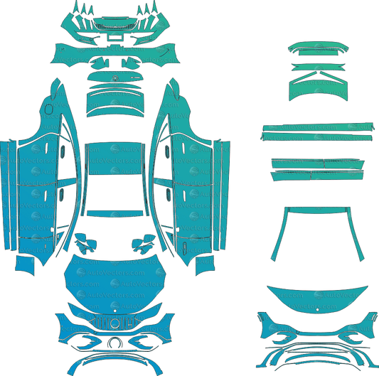 Mercedes - Benz EQE AMG 53 (From 2022) Sedan Pre - cut Pattern Templates pre - cut PPF template digital file download