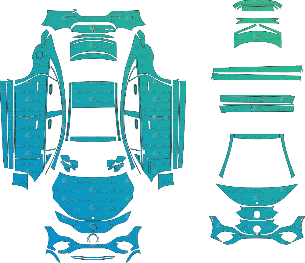 Mercedes - Benz EQE Base (From 2022) Sedan Pre - cut Pattern Templates pre - cut PPF template digital file download