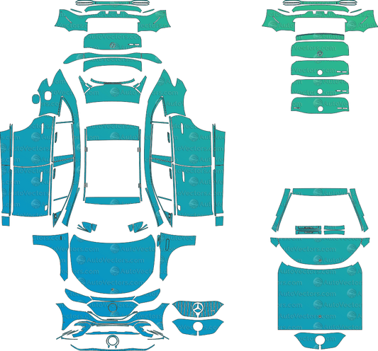 Mercedes - Benz EQE SUV AMG - Line (From 2023) SUV pre-cut PPF vector template download