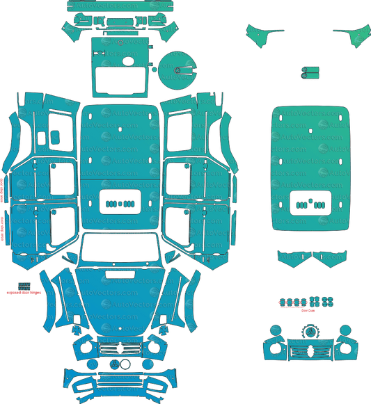 Mercedes - Benz G - Class AMG Line W463 (2021–2024) SUV Pre - cut Pattern Templates pre - cut PPF template digital file download