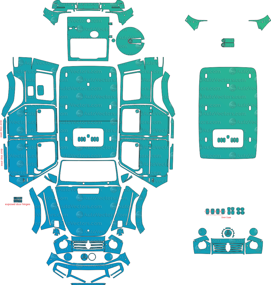 Mercedes - Benz G - Class G500 W463 (From 2018–2024) SUV Pre - cut Pattern templates pre - cut PPF template digital file download