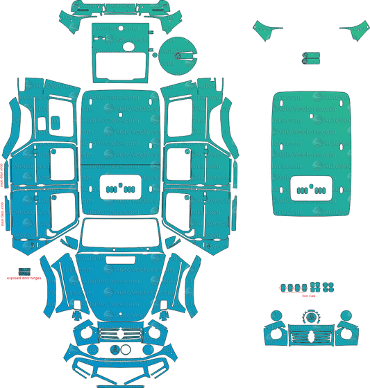 Mercedes - Benz G - Class G500 W463 (From 2018–2024) SUV Pre - cut Pattern templates pre - cut PPF template digital file download