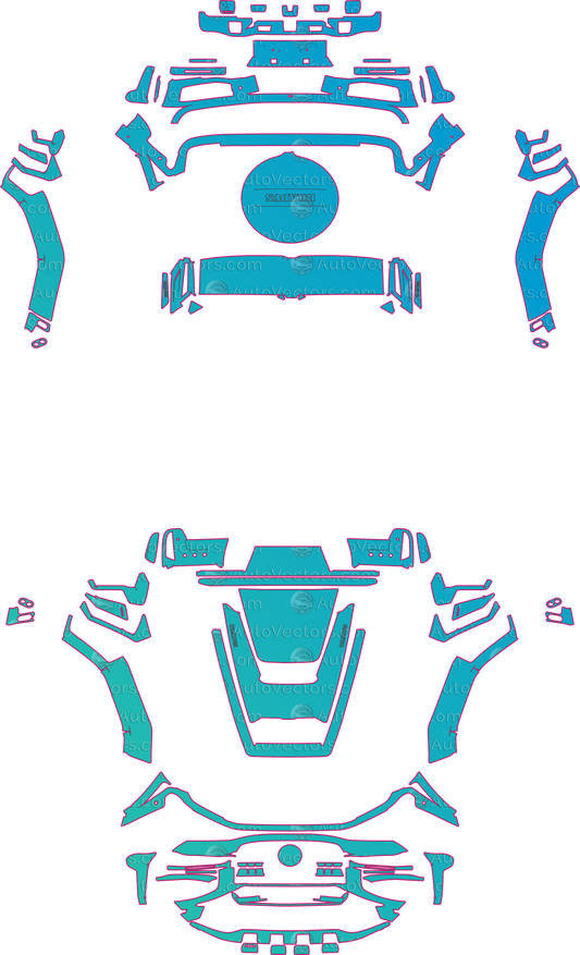 Mercedes-Benz G Class G63 -Brabus Widestar (From 2025) SUV pre-cut PPF pattern layout