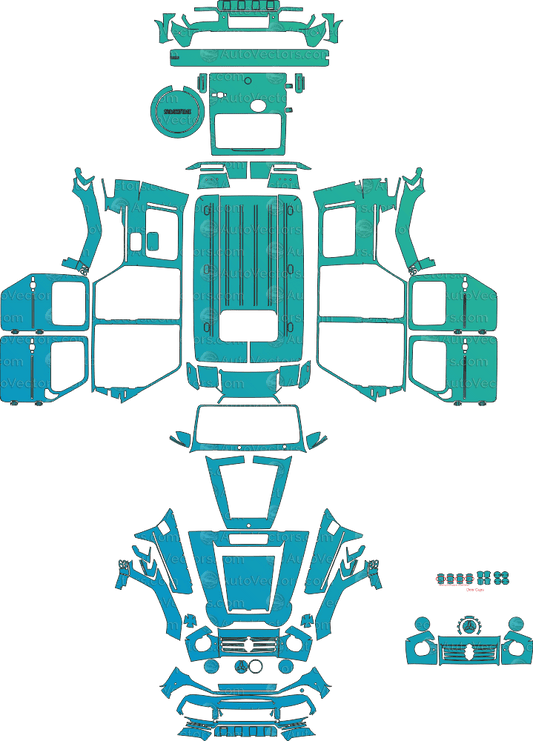 Mercedes - Benz G - Class G900 Brabus (From 2024) SUV Pre - cut Pattern Templates pre - cut PPF template digital file download