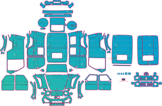 Mercedes-Benz G-Class W465 AMG G63 (From 2025) SUV Pre-Cut PPF Pattern Templates – pre-cut PPF pattern templates, digital download vector files (CDR, AI, PDF, DXF, SVG)