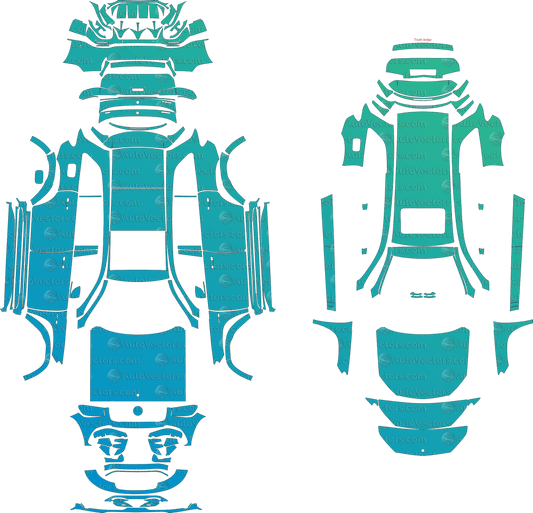 Mercedes - Benz GLS 63 Brabus X167 (2020–2024) SUV pre-cut PPF vector template download